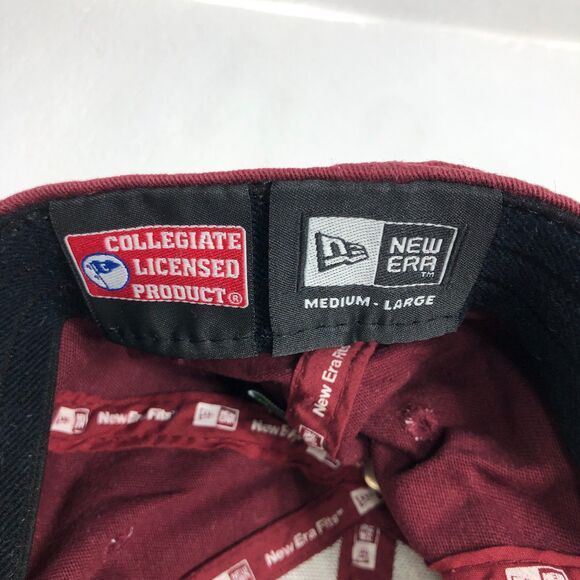 New Era NCAA Virginia Tech Hokies Mens Hat Medium Large Chicago Maroon Gray - Picture 4 of 7